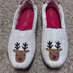 TOMS White Reindeer Shoes